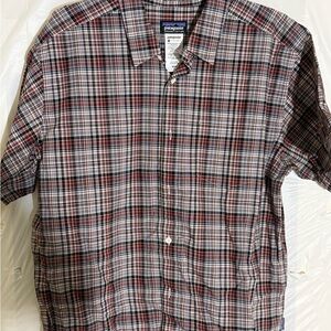 Patagonia Men's Casual Plaid Shirt - Red, Black, and White